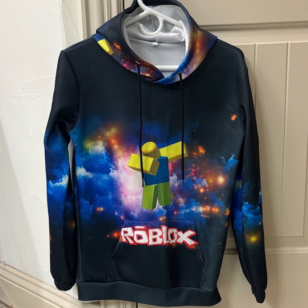 Roblox Graphic Hoodie with Galaxy Print